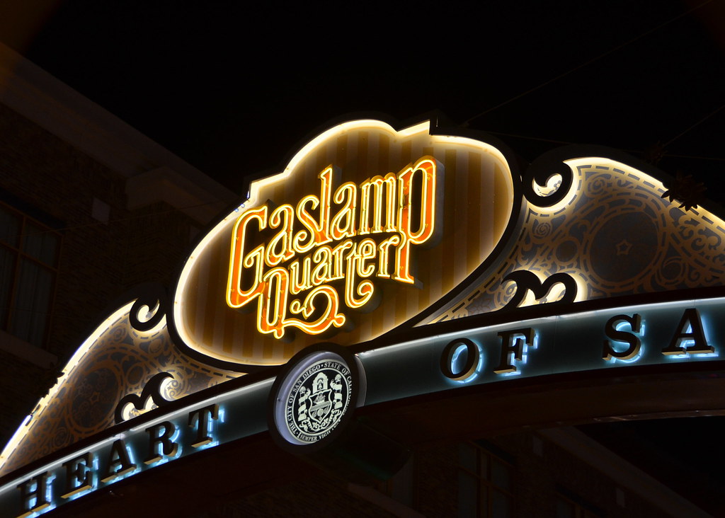 The Gaslamp Quarter sign — San Diego