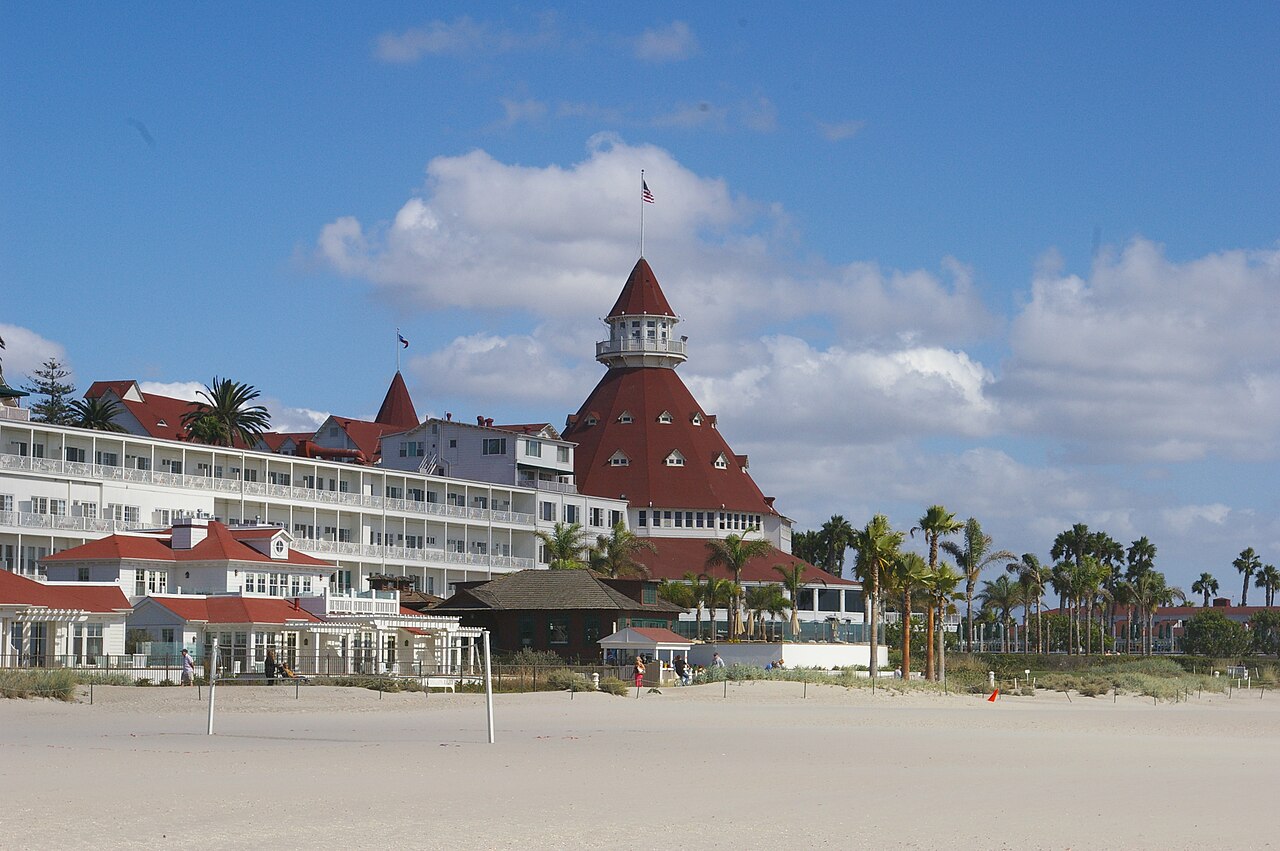 The Del from the beach — San Diego