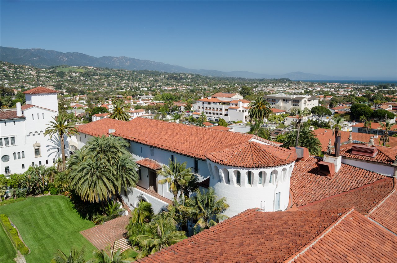 Red roofs from the Courthouse tower — Santa Barbara