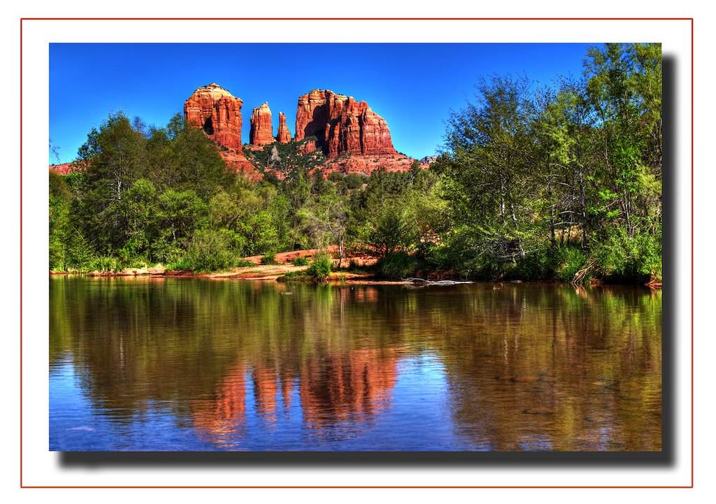Cathedral Rock reflected in Oak Creek — Sedona