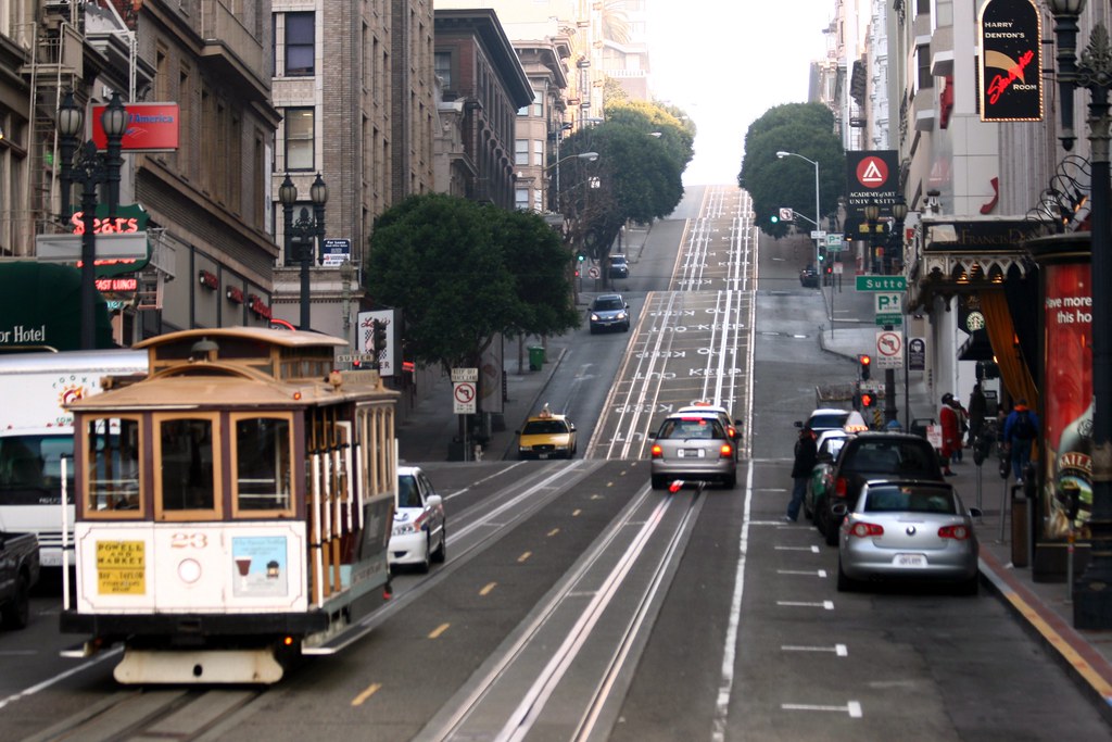 A cable car on the hill — Carmel-by-the-Sea